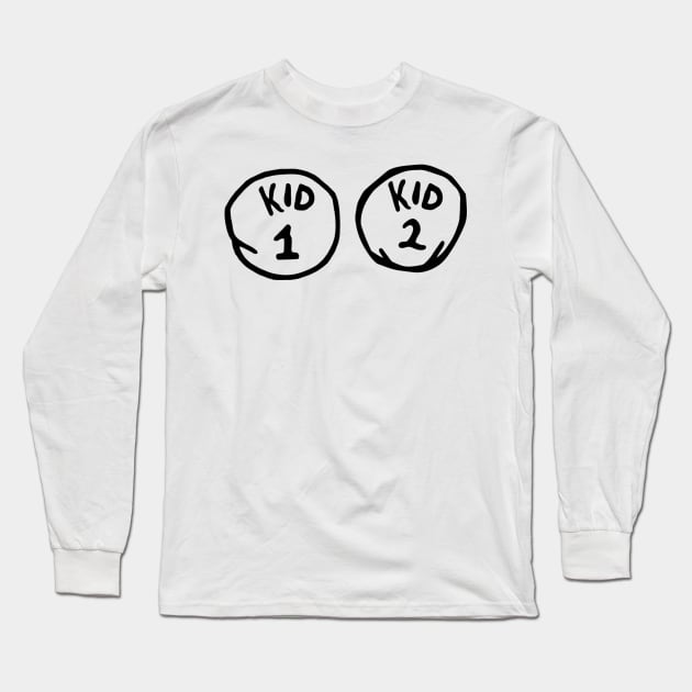 kid 1 & kid 2 Long Sleeve T-Shirt by JAFARSODIK